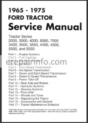 Photo 13 - Ford New Holland 2000 3000 4000 5000 7000 Service Manual Tractor