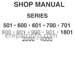 Photo 13 - Ford New Holland 500, 600, 601, 700, 701, 800, 801, 900, 901, 1801, 2000, 4000 Shop Manual Tractors