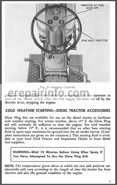 Ford 601 801 601D 801D Owners Manual Tractors – eRepairInfo