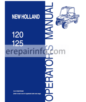 Photo 6 - New Holland Rustler 120 125 Operators Manual