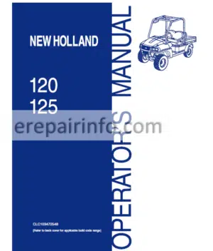 Photo 1 - New Holland Rustler 120 125 Operators Manual