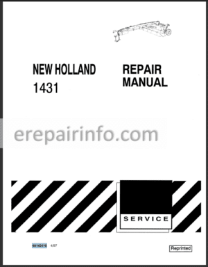 Photo 5 - New Holland 1431 Repair Manual Disc Mower