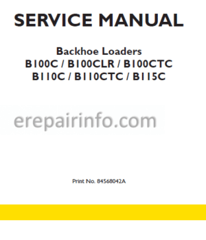 Photo 11 - New Holland B100C B100CLR B100CTC B110C B110CTC B115C Repair Manual