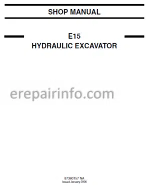 Photo 7 - New Holland E15 Shop Manual Hydraulic Excavator
