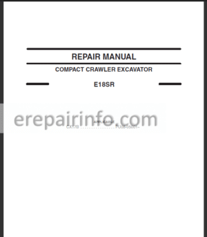 Photo 7 - New Holland E18SR Repair Manual Compact Crawler Excavator