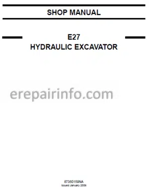 Photo 11 - New Holland E27 Shop Manual Hydraulic Excavator