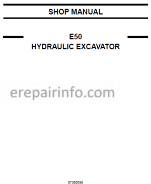 Photo 16 - New Holland E50 Shop Manual Hydraulic Excavator