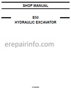 Photo 11 - New Holland E50 Shop Manual Hydraulic Excavator