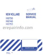 Photo 5 - New Holland H6730 H6740 H6750 Service Manual Disc Mower