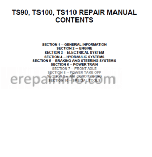 Photo 8 - New Holland TS90 TS100 TS110 Repair Manual