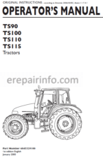 Photo 2 - New Holland TS90 TS100 TS110 TS115 Operators Manual