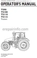 Photo 2 - New Holland TS90 TS100 TS110 TS115 Operators Manual
