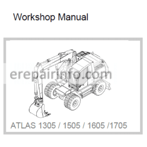 Photo 1 - Terex Atlas 1305 1505 1605 1705 Workshop Manual Excavator