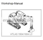 Photo 2 - Terex Atlas 1504 / 1604 LC Workshop Manual Excavator