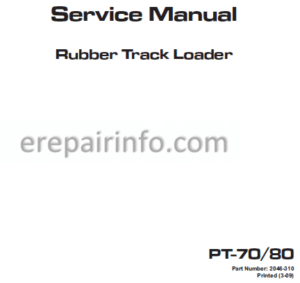 Photo 11 - Terex PT-70 PT-80 Service Manual Rubber Track Loader
