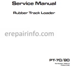 Photo 6 - Terex PT-70 PT-80 Service Manual Rubber Track Loader