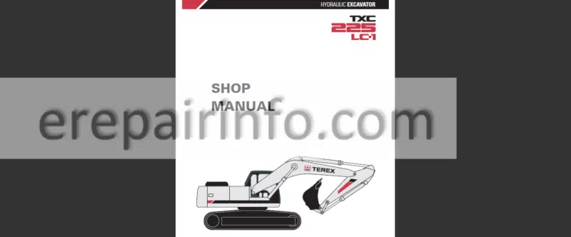 Photo 1 - Terex TXC225 Shop Manual Hydraulic Excavator