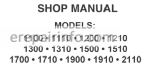Photo 13 - Ford 1100, 1110, 1200, 1210, 1300, 1310, 1500, 1510, 1700, 1710, 1900, 1910, 2110 Shop Manual Tractors