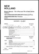 Photo 2 - New Holland TS100A TS110A TS115A TS125A TS135A Series Repair Manual