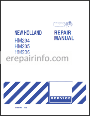 Photo 9 - New Holland HM234 HM235 HM236 Repair Manual Disc Mover