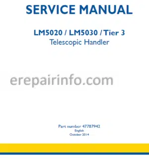 Photo 11 - New Holland LM5020 LM5030 Tier3 Service Manual Telescopic Handler