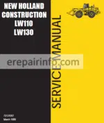 Photo 2 - New Holland LW110 LW130 Service Manual Loader