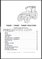 Photo 2 - New Holland T4030F T4040F T4050F Service Manual Tractors