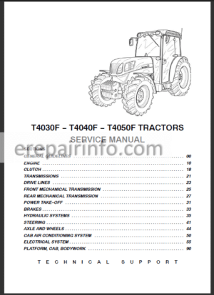 Photo 7 - New Holland T4030F T4040F T4050F Service Manual Tractors