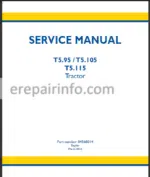 Photo 2 - New Holland T5.95 T5.105 T5.115 Service Manual Tractor
