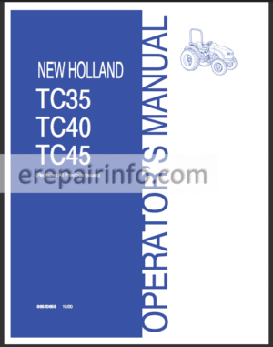 Photo 8 - New Holland TC35 TC40 TC45 Operators Manual