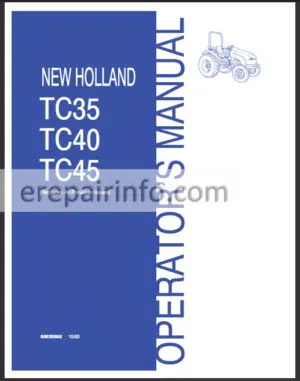 Photo 3 - New Holland TC35 TC40 TC45 Operators Manual