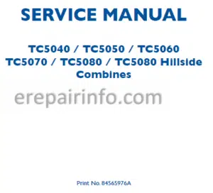 Photo 3 - New Holland TC5040 TC5050 TC5060 TC5070 TC5080 Service Manual