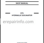 Photo 2 - New Holland E70 Shop Manual Hydraulic Excavator