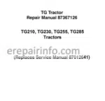 Photo 2 - New Holland TG210 TG230 TG255 TG285 Repair Manual