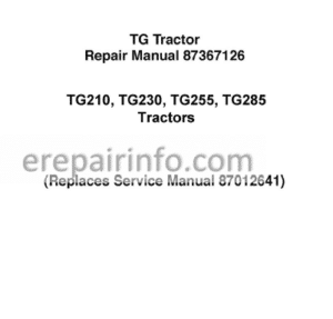 Photo 8 - New Holland TG210 TG230 TG255 TG285 Repair Manual