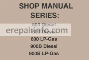 Photo 1 - Case 500 Diesel 600 Diesel 600 LP-Gas 900B Diesel 900B LP-Gas Shop Manual