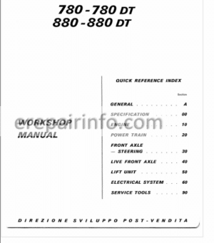 Photo 1 - Fiat 780-780 DT 880-880 DT Workshop Manual
