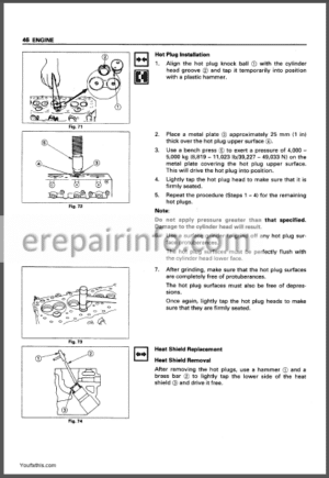 Photo 13 - Hitachi EX40U EX50U Workshop Manual