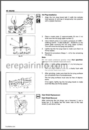 Photo 12 - Hitachi EX40U EX50U Workshop Manual