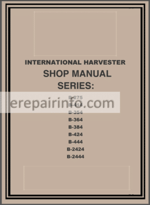 Photo 8 - McCormick International Harvester B275-2444 Shop Manual Tractors