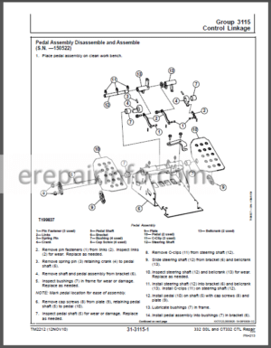 Photo 10 - JD 332 CT332 Technical Repair Manual TM2212