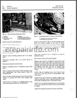 Photo 5 - JD 2130 Technical Repair Manual TM4272
