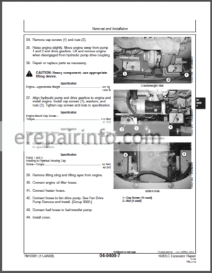 Photo 2 - JD 160DLC Technical Repair Manual TM10091