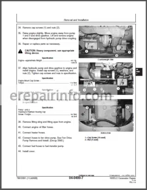 Photo 12 - JD 160DLC Technical Repair Manual TM10091