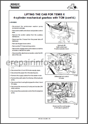 Photo 5 - Claas Renault Temis 550 610 630 650 Repair Manual Tractors