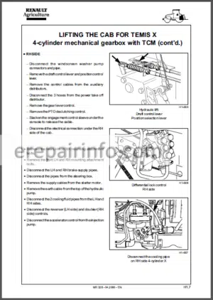 Photo 3 - Claas Renault Temis 550 610 630 650 Repair Manual Tractors