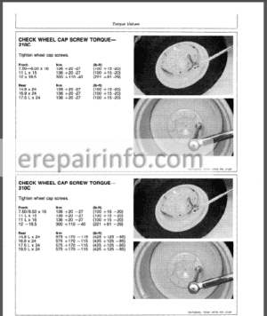 Photo 2 - JD 210C 310C 315C Technical Manual Backhoe Loader TM1420
