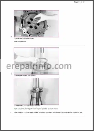 Photo 6 - JD 310SG 315SG Technical Repair Manual and Parts Catalog TM1884 PC2755