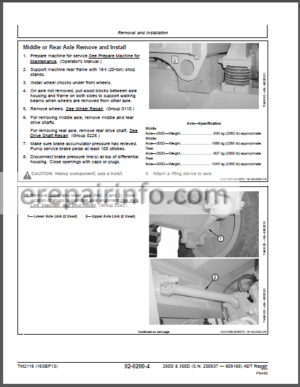 Photo 9 - JD 250D 300D Technical Repair Manual TM2116
