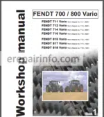 Photo 6 - Fendt 711 712 714 714 716 815 817 818 Vario Workshop Manual Tractors